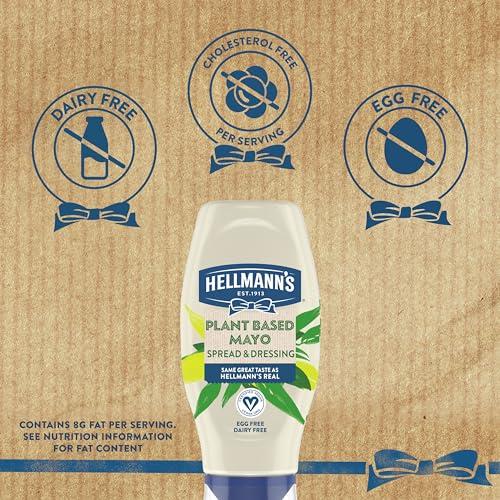 HELLMANN\'S Hellmann\'s Vegan Dressing and Spread Vegan 12 count for a Rich, Creamy Plant-Based Alternative to Mayo Same Great Taste, Plant Based, Free From Eggs 11.5 oz