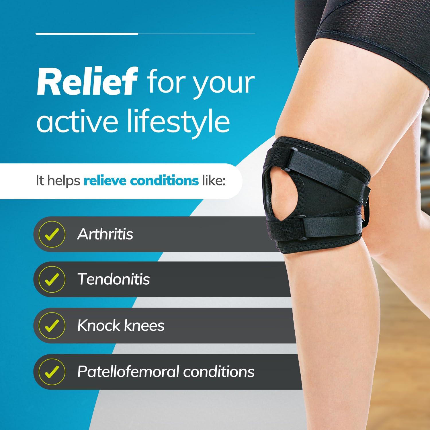 BraceAbility BraceAbility Short Patellar Tracking Knee Brace - Pull-On Running, Exercise, Athletic Support Stabilizer for Post Kneecap Dislocation, Tendonitis, Patellofemoral Pain and MCL/LCL Injuries (Small)