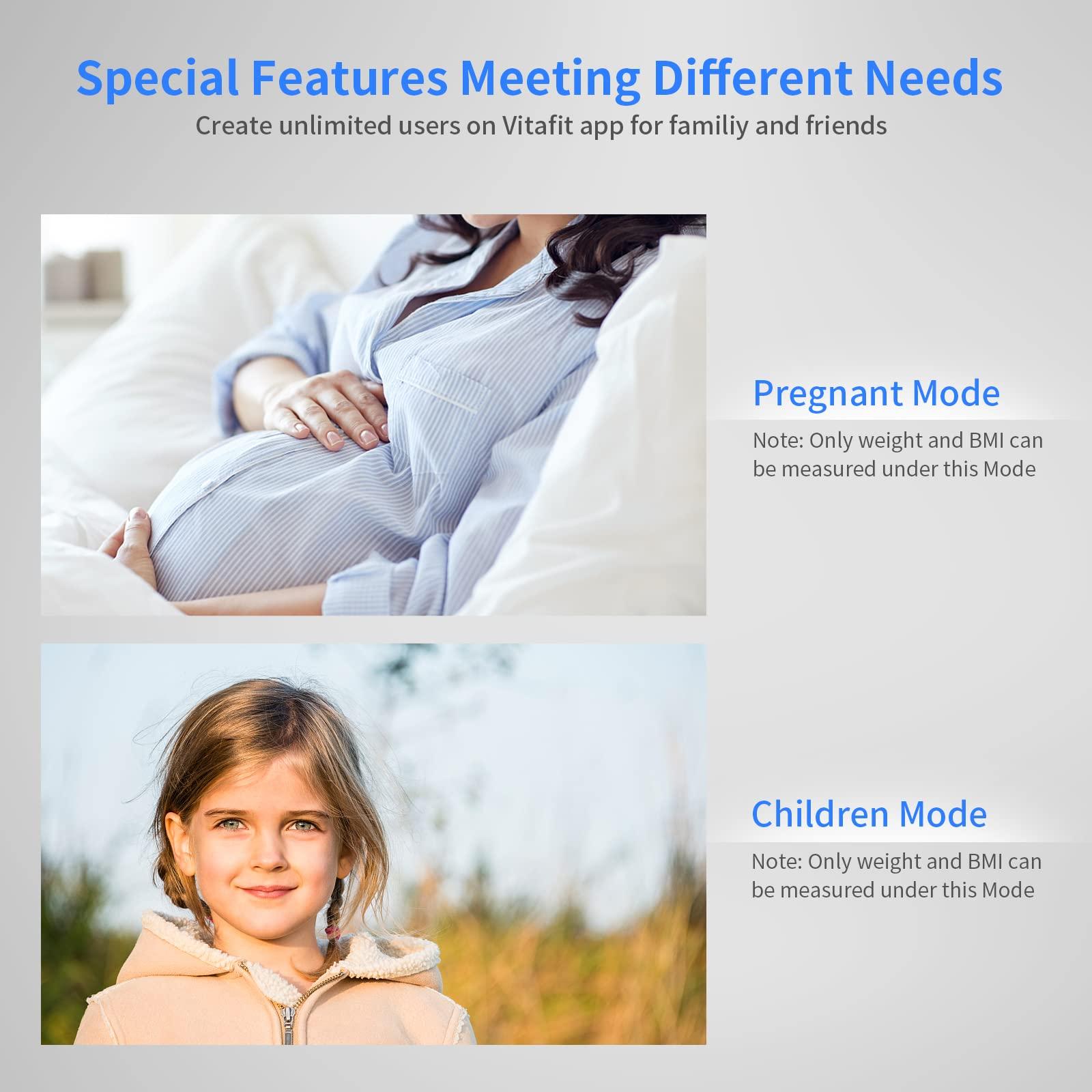 Vitafit Vitafit Smart Body Fat Weight Scale for Body Composition Monitors, Weighing Professional Since 2001,Digital Wireless Bathroom Scale for BMI Fat Water Muscle Sync App, 400lb, Black