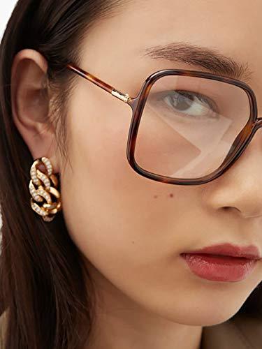 BIGGY BIGGY Oversized Square Blue Light Blocking Glasses - Ultralight Anti Eyestrain | Reduce Eye Strain Nerd Glasses, Reading book/TV/Computer/Gaming Frames for Women Men, Anti UV (rectangle leopard)