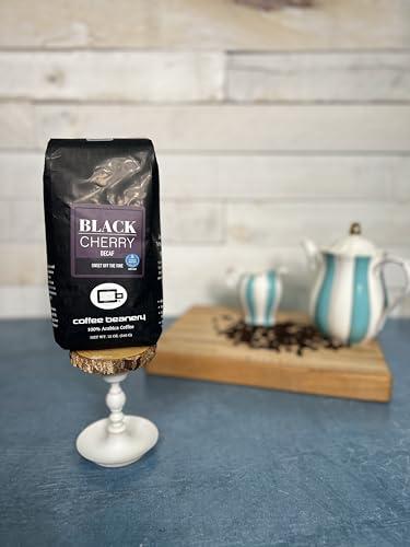 Coffee Beanery Black Cherry Decaf Coffee by Coffee Beanery | 12oz Flavored Decaf Coffee Ground Medium Roast Coffee | 100% Specialty Arabica Coffee Ground | Gourmet Coffee | Flavored Coarse Ground Coffee Medium Roast