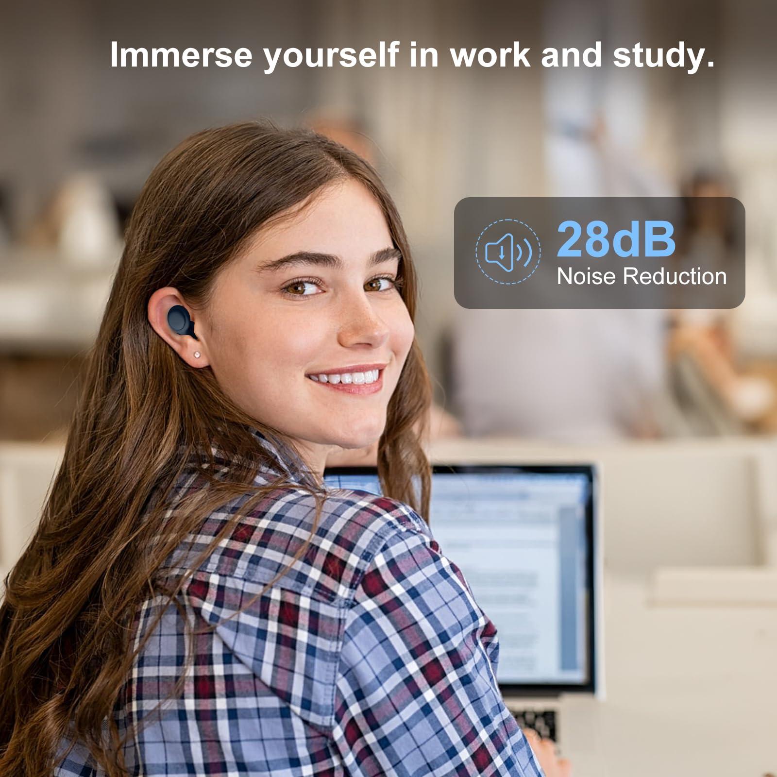 Beinkap 2 Noise Cancelling Ear Plugs, Beinkap Sleeping Earplugs with 12 Silicone Soft Reusable Ear Tips for Social Gatherings, Work, Sleeping, Concerts, Parenting, Conversation, 28 dB Noise Reduction