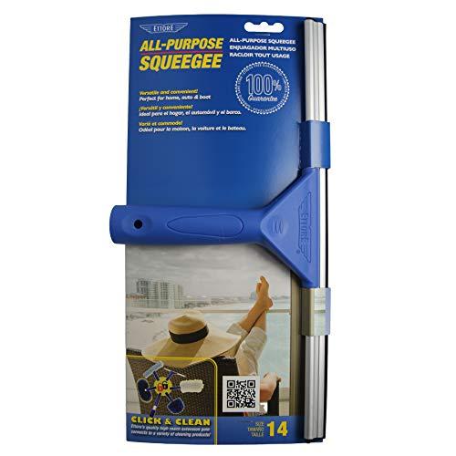 Ettore Ettore All- Purpose Squeegee, 6.5" x 14" x 1.5", Blue - 17014