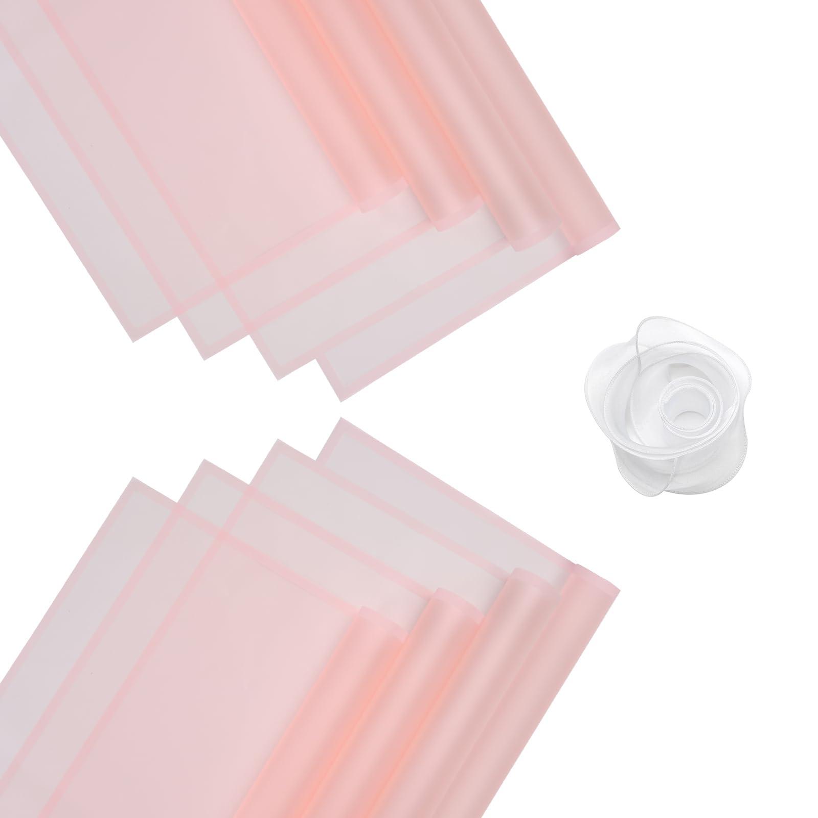 Beautyfloral Beautyfloral flower wrapping paper, bouquet wrapping paper, Korean wrapping paper, border Flower Wrapping Paper,with ribbon 22.8 * 22.8in (Beauty-1-pink)