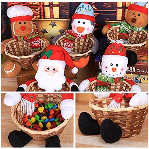 WKshuFT WKshuFT Christmas decoration candy basket Christmas table decoration childrens candy basket suitable for placing on the table tabletop and kitchen offices hotels shops parties