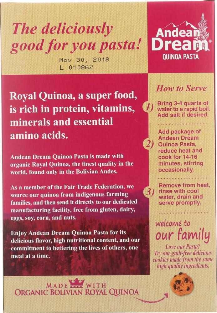 Andean Dream Andean Dream, Quinoa Pasta, Organic Fusilli, 8 oz (227 g) Andean Dream, Quinoa Pasta, Organic Fusilli, 8 oz (227 g) - 2pcs
