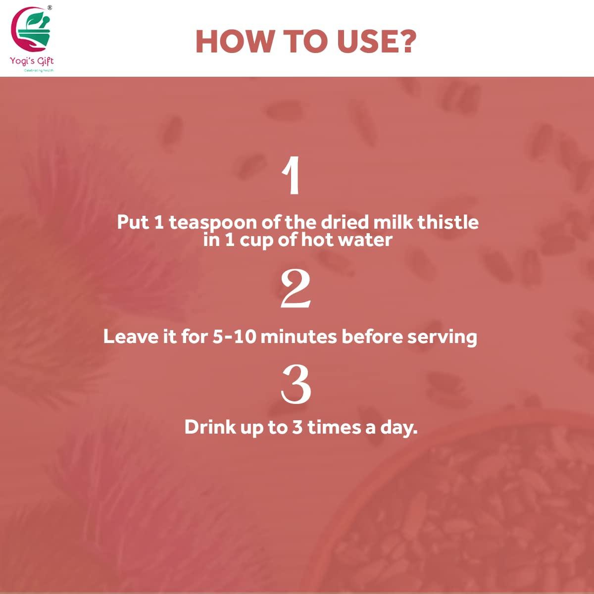 YOGIS GIFT  Celebrating health Milk Thistle Tea (Seeds) 1 LB | Promotes Liver Health | Loose Bulk Bag | by Yogi\'s Gift