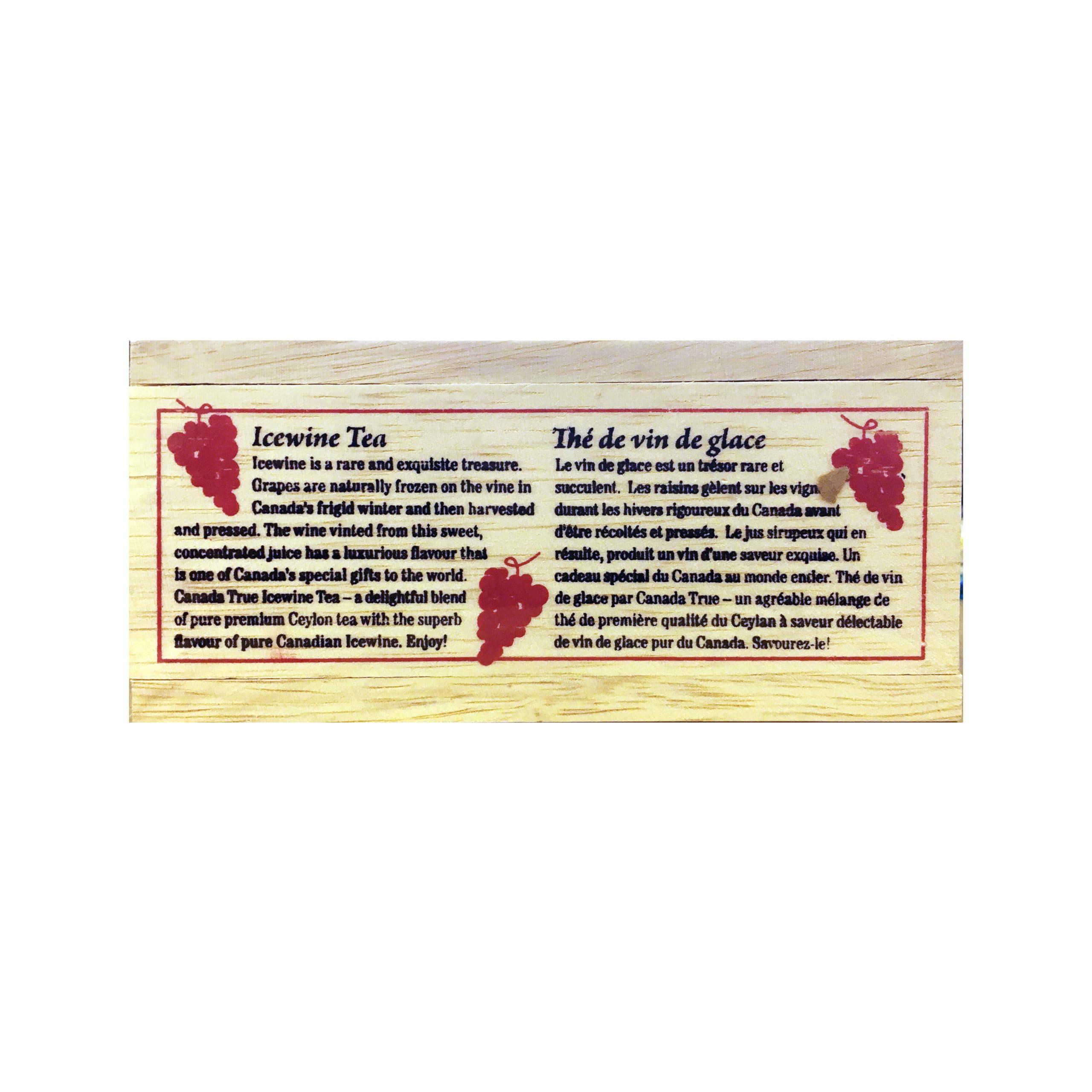 The Canada Store Canada True Icewine Tea 25 Tea Bags Wooden Box
