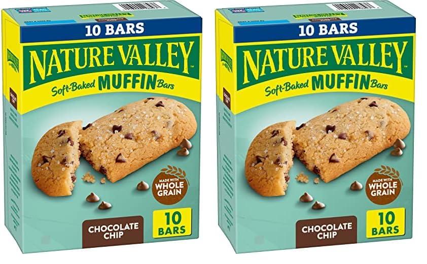 Nature Valley Nature Valley Soft-Baked Muffin Bars, Chocolate Chip, Snack Bars, 10 ct (Pack of 2)