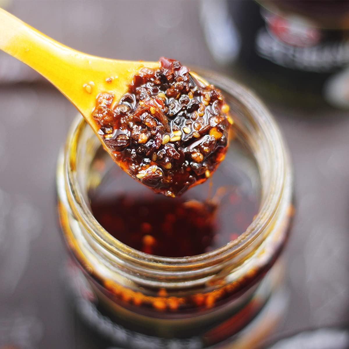 BAILINHOU BAILINHOU Sichuan Red Chili Crunch sauce 200g (7.05oz), Chinese chili crisp chilli oil spicy noodles seasoning, Original imported of china.