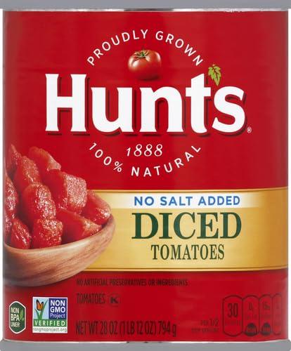 Hunt's Hunt\'s Diced Tomatoes No Salt Added, 28 oz