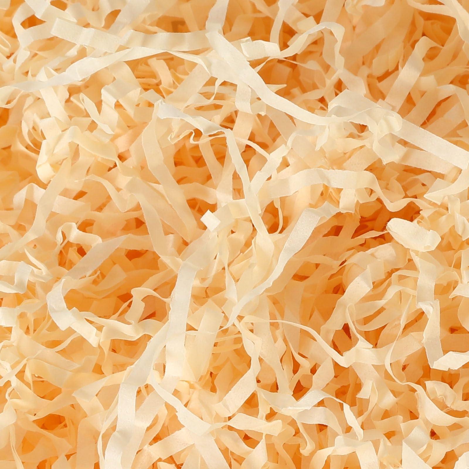 Cgzwxjin Cgzwxjin Light Champagne Crinkle Cut Paper Shred Filler (1/2 LB)Crinkle Paper for Gift Box, Shredded Paper Filler, Gift Basket Filler,Gift Wrapping