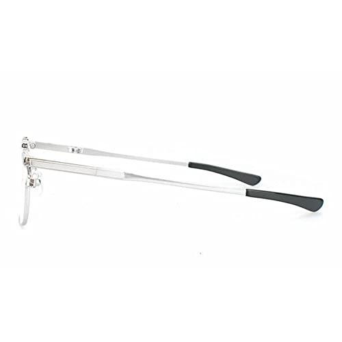 LKP LKP Presbyopia Glasses, Adjustable Reading Glasses Metal Frame Readers for Unisex Reading Eyeglasses Diopter +2.50 (Color : Silver, Size : +1.50)