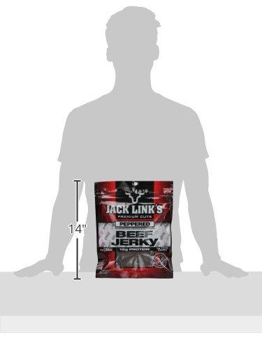 Jack Link's Jack Link's Beef Jerky, Peppered, 3.25-Ounce Bags (Pack of 4)