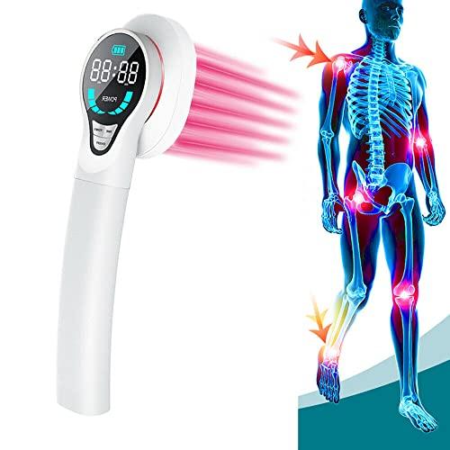 LASTEK-GD LASTEK-GD LASTEK Upgraded Pain Relief Device,13 x 650nm+4X 808nm Portable Red Light Therapy for Shoulder Back Muscle Knee Joints Pain White