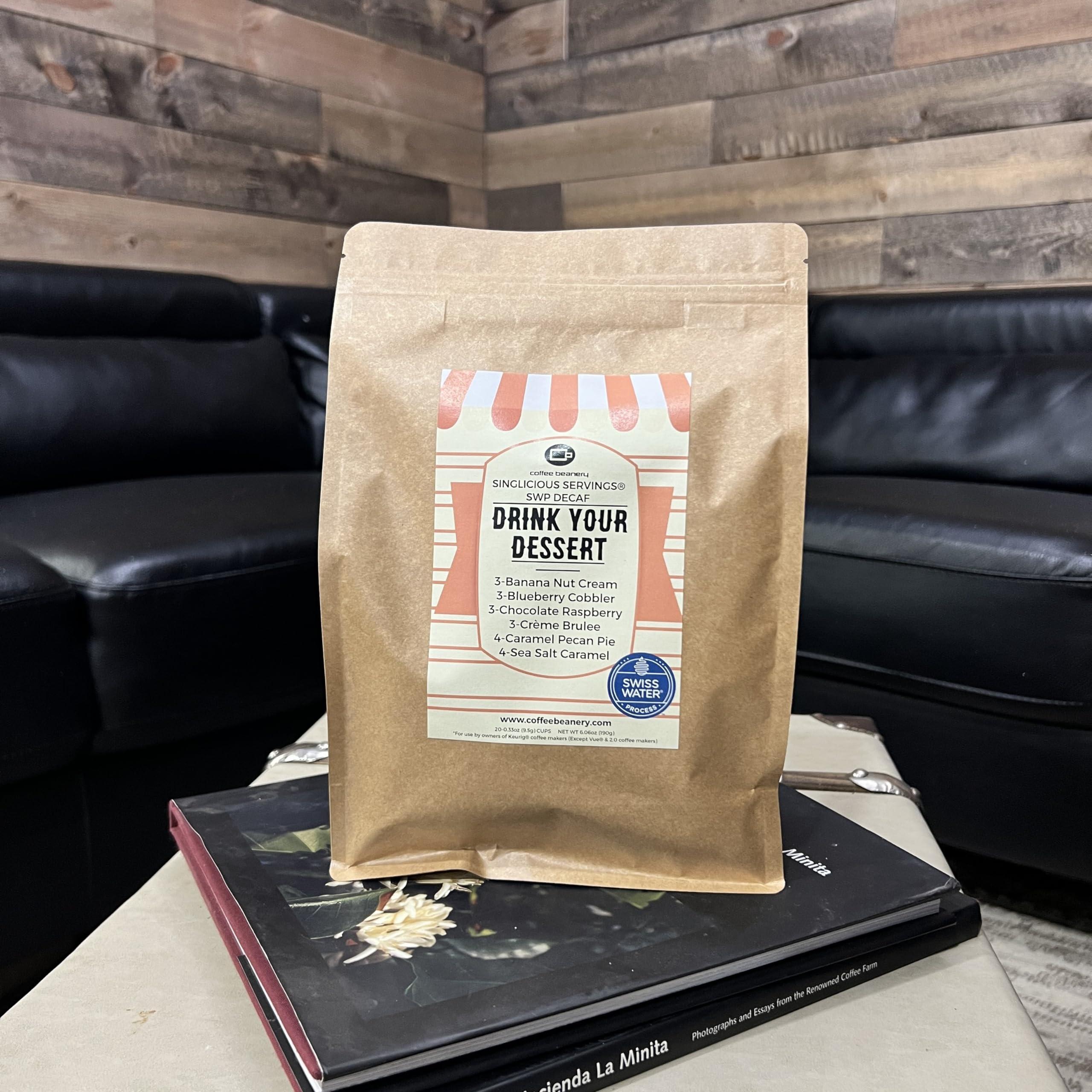 Coffee Beanery Decaf Drink Your Dessert Coffee Pod Variety Pack by Coffee Beanery | 20ct Flavored Decaf Coffee Pods Medium Roast Coffee Pods| 100% Specialty Arabica Coffee| Gourmet Coffee Pods