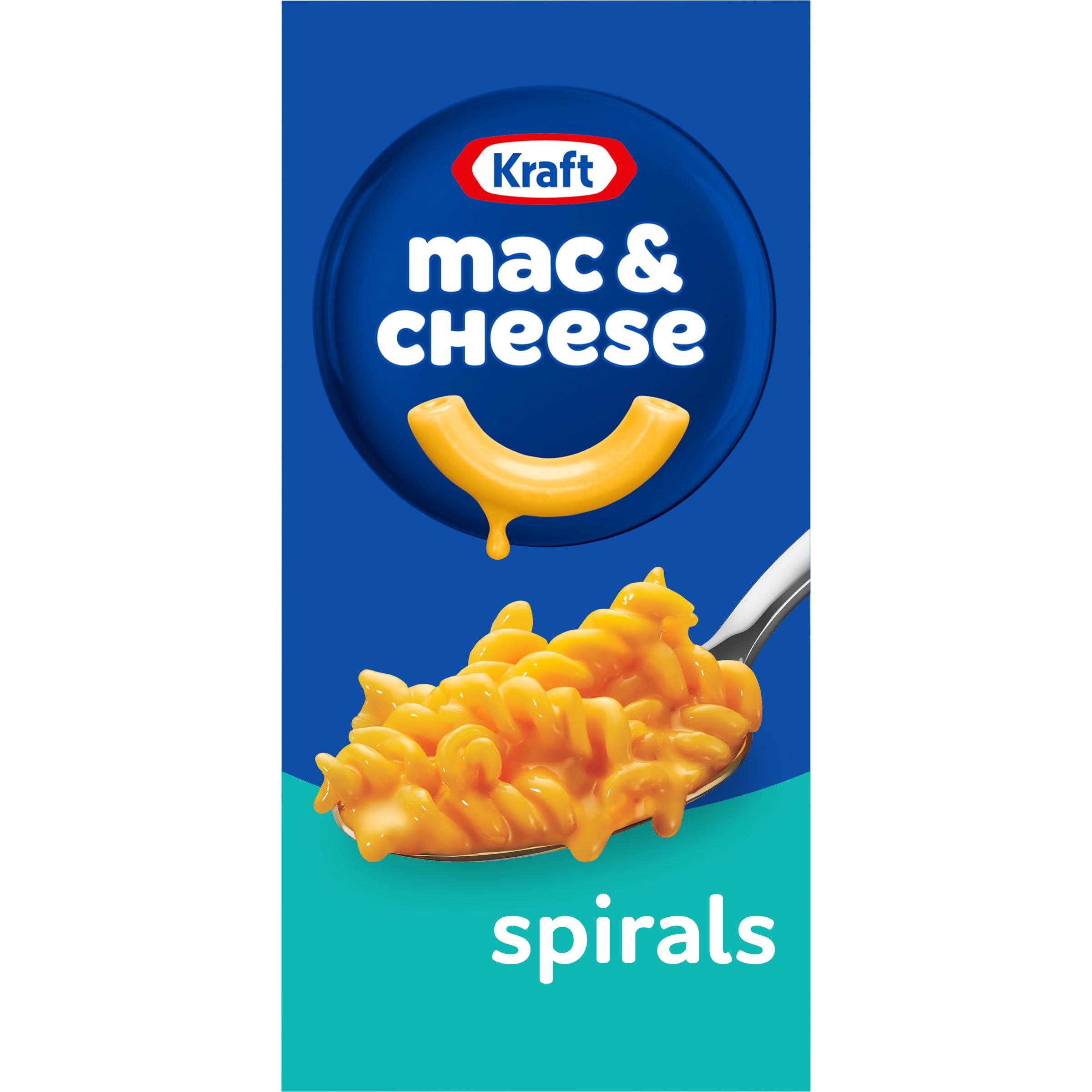 Kraft Kraft Spirals Original Mac & Cheese Macaroni and Cheese Dinner, 5.5 oz Box