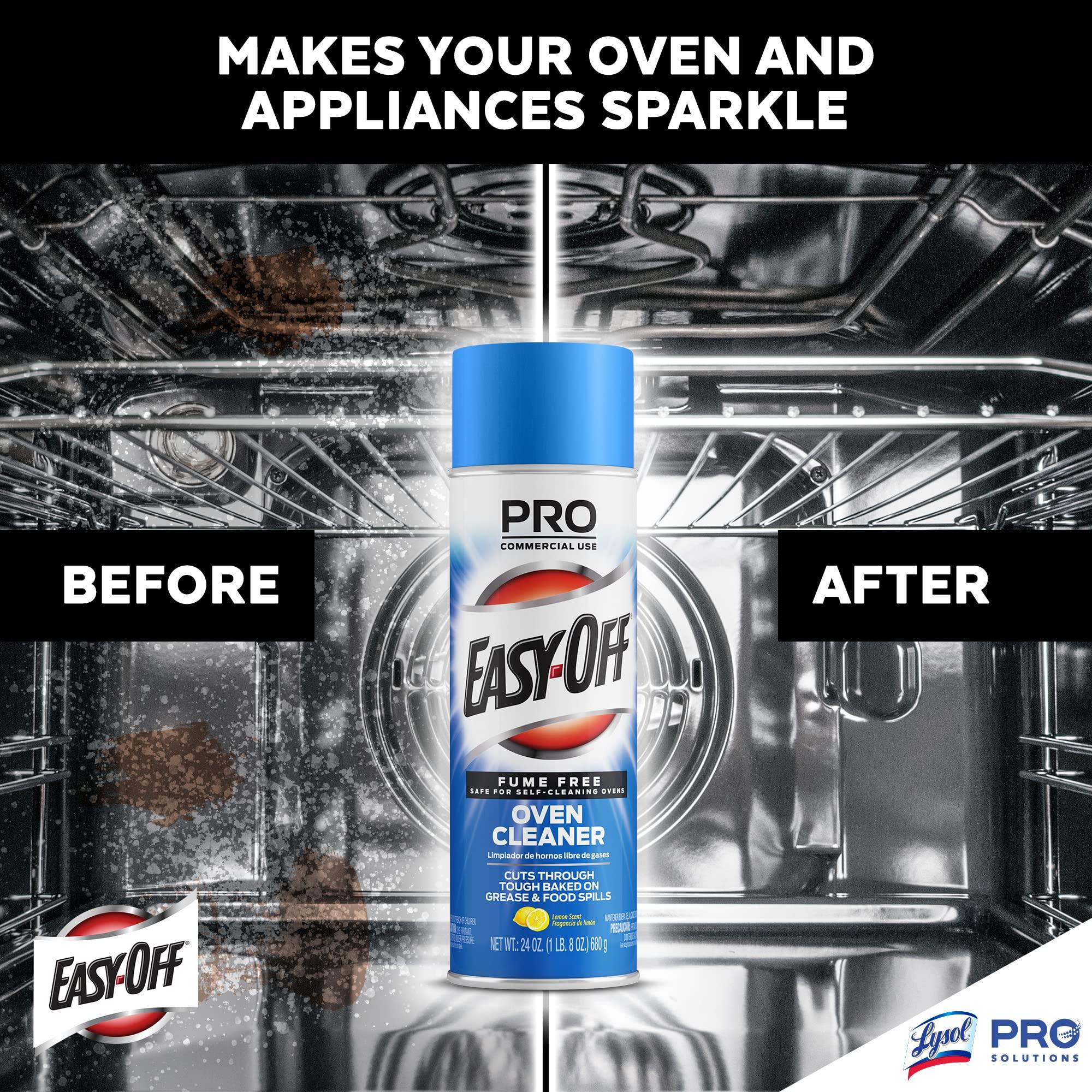 Easy Off Easy Off Pro Fume Free Oven Cleaner, Destroys Tough Burnt on Food and Grease, Lemon Scent, 24 oz., 2 Count