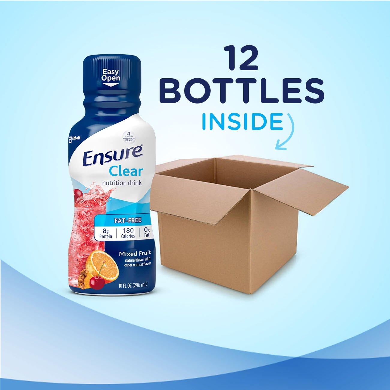 Ensure Clear Ensure Clear Mixed Fruit Nutritional Drink | 8g Protein, 15 Vitamins & Minerals | Ready-to-Drink | Refreshing Taste | 10 fl oz -12 Pack*