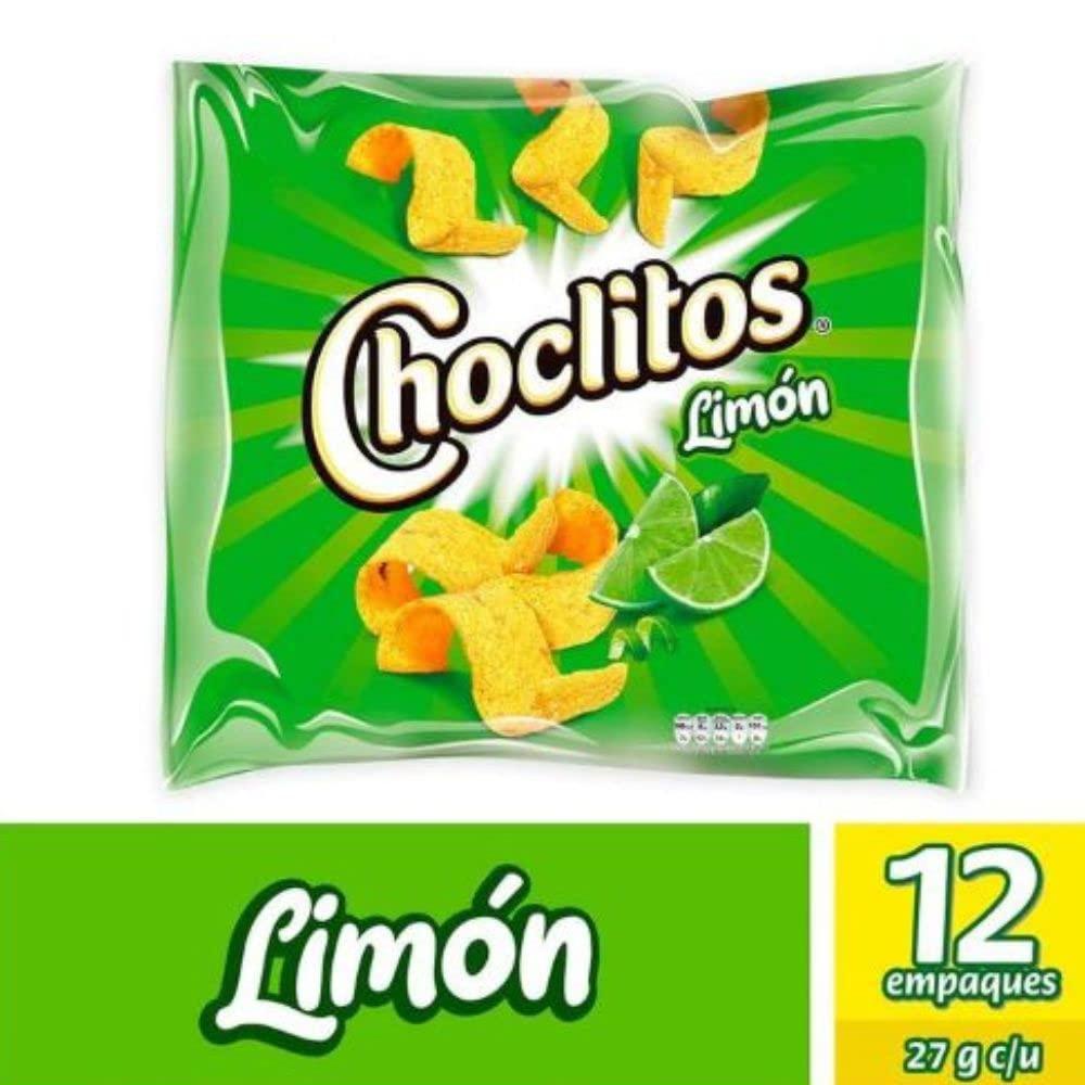 No applicable Choclitos de Limon (24 pack) Corn chips Salty Lemon snack for Snack lovers Colombian snack mecato colombiano Colombian food Colombian Candy