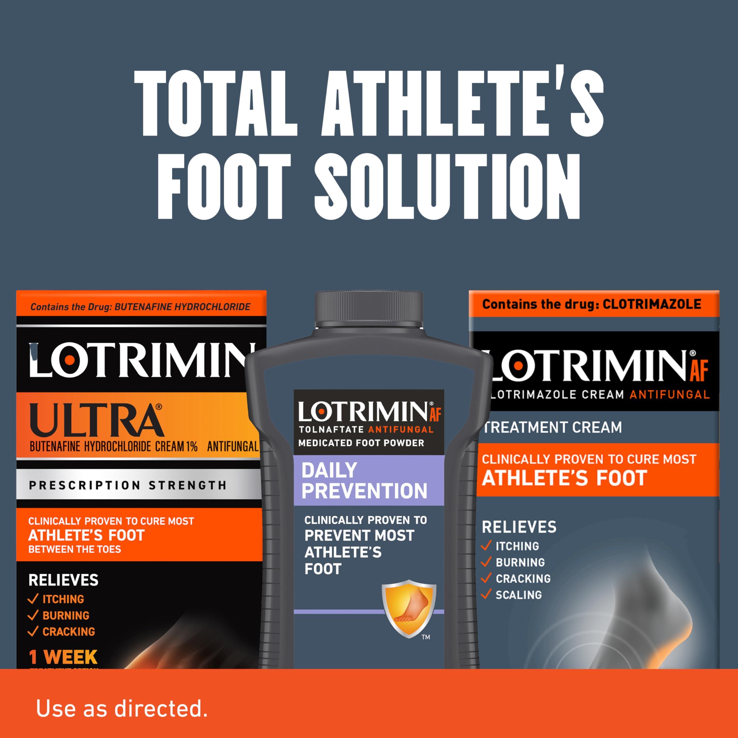 Lotrimin Lotrimin AF Cream: Athlete's Foot 1% Clotrimazole Antifungal Treatment, Clinically Proven Effective, 1.1 Ounce (New Look)
