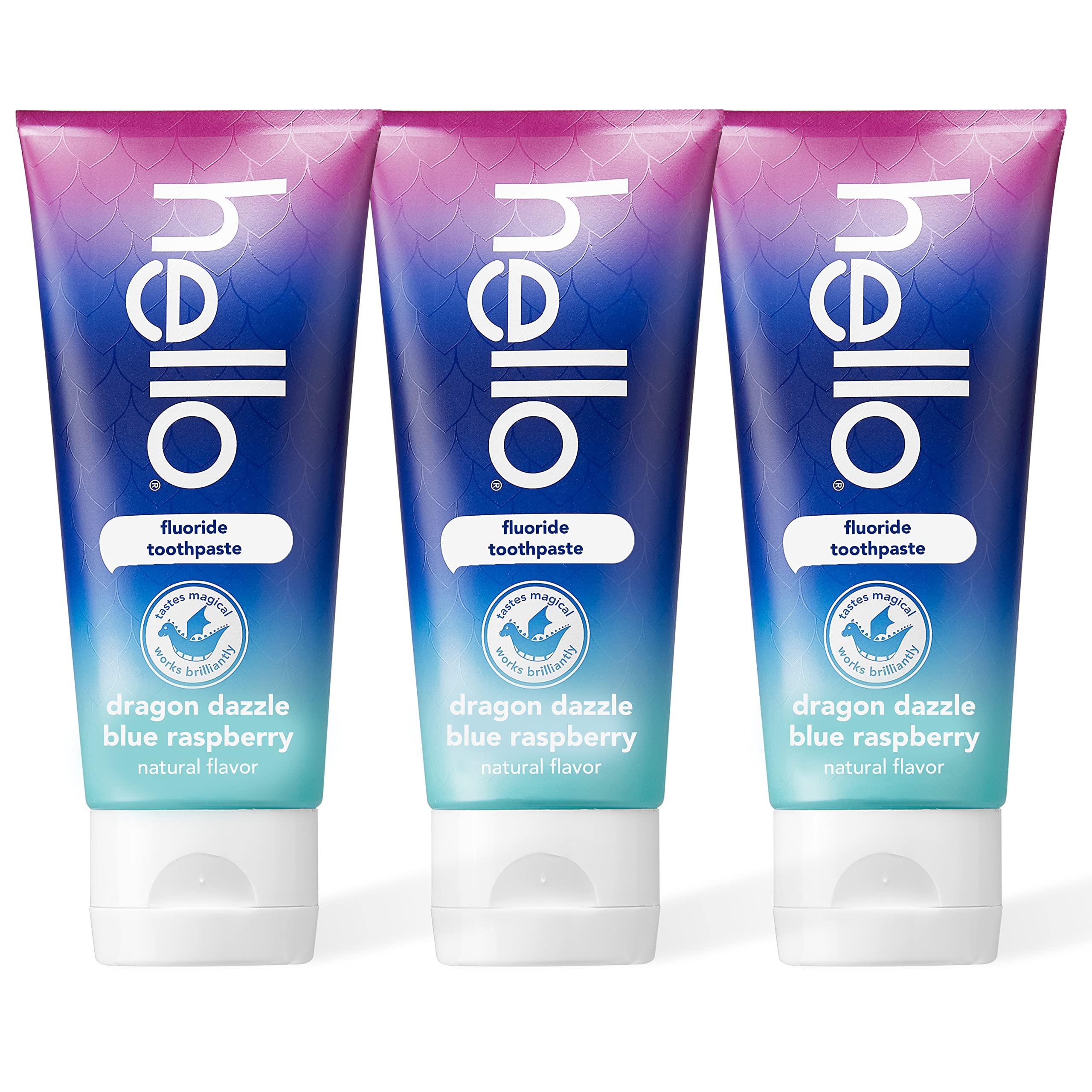 hello hello Dragon Dazzle Blue Raspberry Kids Toothpaste & Activated Charcoal Epic Whitening Fluoride Free Toothpaste, Fresh Mint + Coconut Oil, Vegan & SLS Free