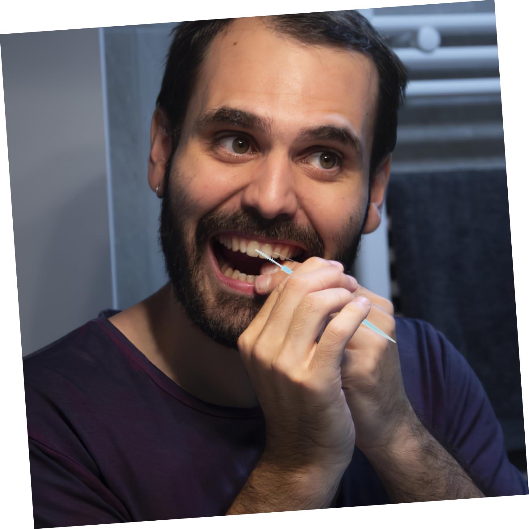 Healvian Healvian 1100pcs Brush Picks Brushless Toothpicks Dual Ended Tooth Pick Gumballs Toothpick Floss Tooth Floss Cleaning Gadgets for Teeth Toothpick Brush Toothbrush Boy Toothpicks White