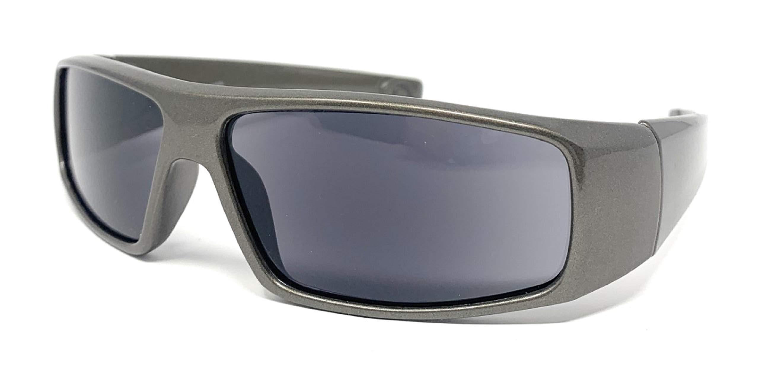 Artist Unknown The Unisex Wrap Around Terminator Sports Wrap Style Sun Reader Reading Sunglasses + 3.50 (Black and Dark Silver)