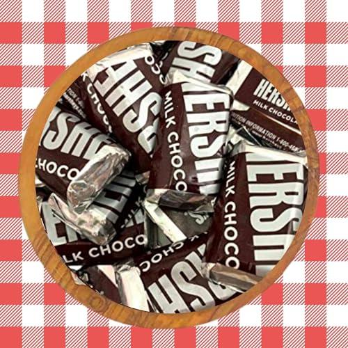 River Finn Organics Hershey Miniature Milk Chocolate Candy Bars, Bulk, Individually Wrapped Minis, (3 Lbs.)