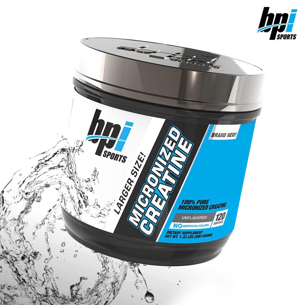 BPI Sports BPI Sports Micronized Creatine - Increase Strength - Reduce Fatigue - Lean Muscle Building - 100% Pure Creatine - Better Absorption - Supports Muscle Growth - Unflavored - 120 Servings - 21.16 Ounce