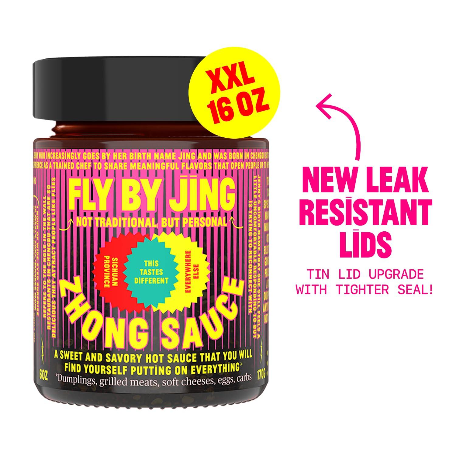 FLYBYJING FLYBYJING XL Spicy Sweet Chili Sauce - Perfect for Noodles, Meats, Veggies, and Dumplings - All-Natural and Vegan Zhong Sauce, Use as Marinade and Glaze, 6oz (Pack of 1)