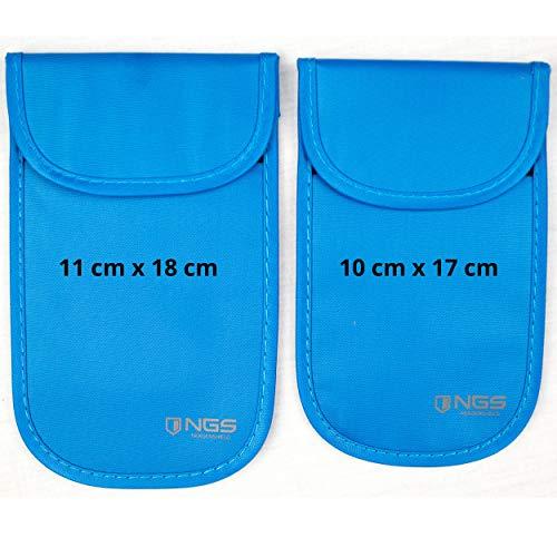 NexGenShield NexGenShield | EMF Radiation Phone Protection Pouch | Faraday Bag | RFID Blocking (Blue, 10Lx17W)