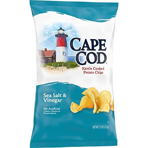 Cape Cod Cape Cod Potato Chips, Sea Salt and Vinegar Kettle Chips, 7.5 Oz (Pack of 2)