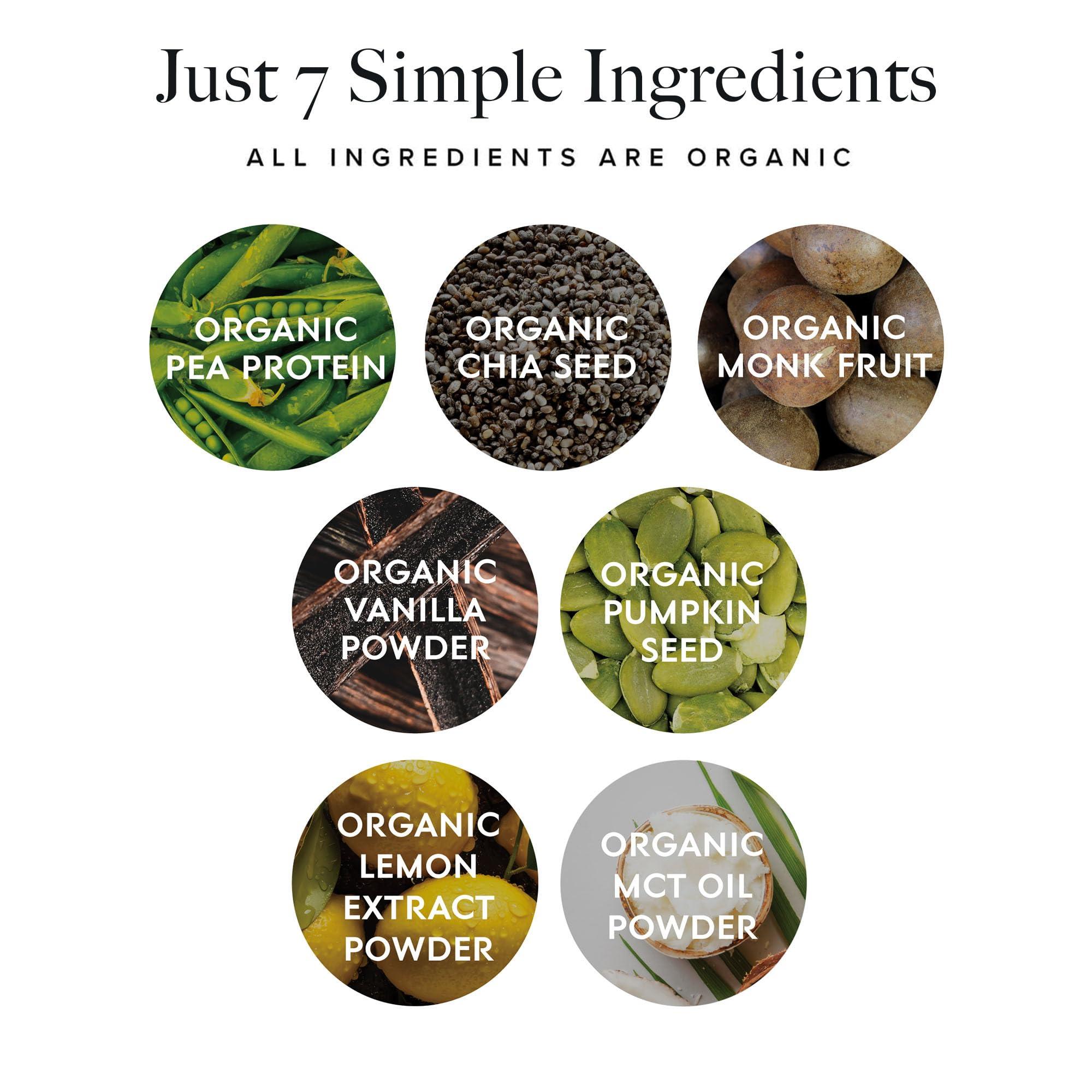 Truvani Truvani Vegan Pea Protein Powder | Lemon Cookie | 20g Organic Plant Based Protein | 20 Servings | Keto | Gluten & Dairy Free | Low Carb | No Added Sugar