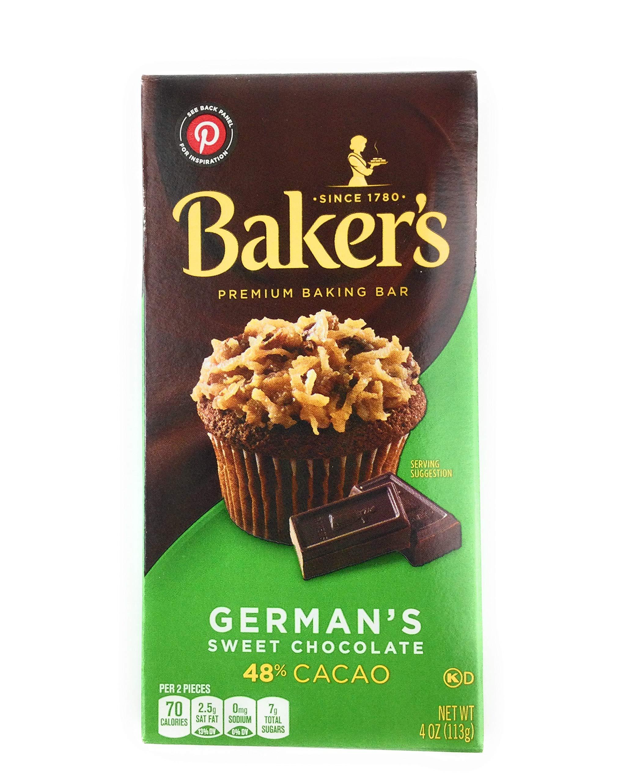 Baker's Bakers German's Sweet Chocolate Baking Bar (4 Pack) 4 Oz Ea.