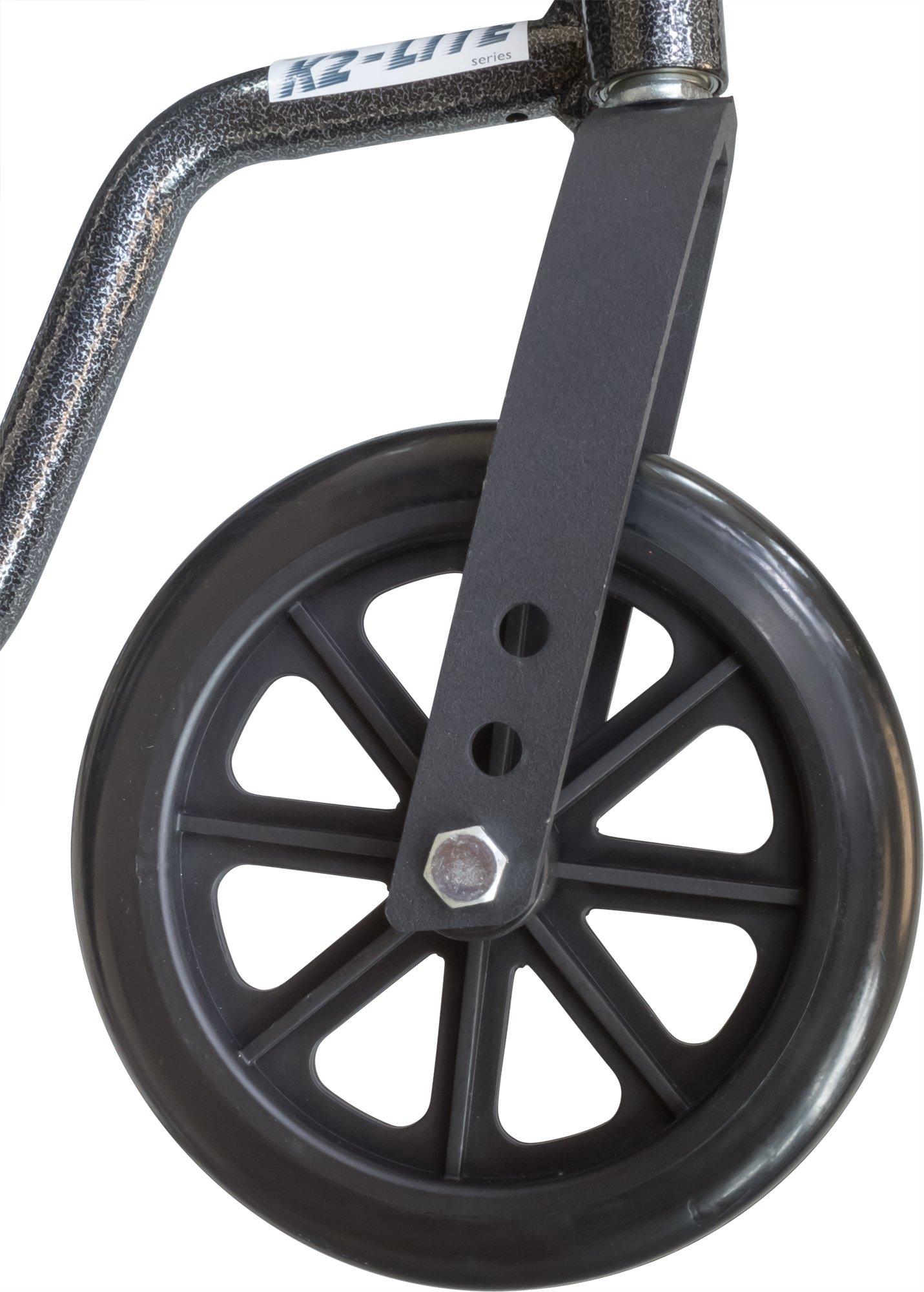 Roscoe Medical ProBasics Comfort Standard Wheelchair - Height Adjustable Seat - Flip Back Desk Arms - 300 Pound Weight Wapacity - Black - Swing-Away Footrest - 16" x 16" Seat