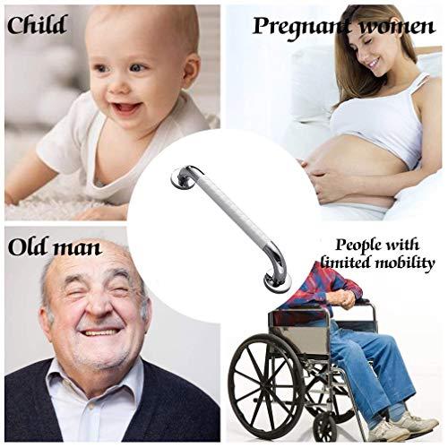 TenNuoDa Grab Bar Bathroom Safety Hand Rail 22-Inch Chrome Grab Bars for Bathtubs and Showers, 304 Stainless Steel Handrail with Nylon Handle Grab Bars for , Handicap Rails Elderly Children Grab Bars Armrest C