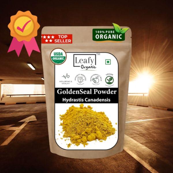Leafy Organic Leafy Organic Goldenseal Root Powder - 3.5 oz Pure Natural Goldenseal Root Powder Supplement