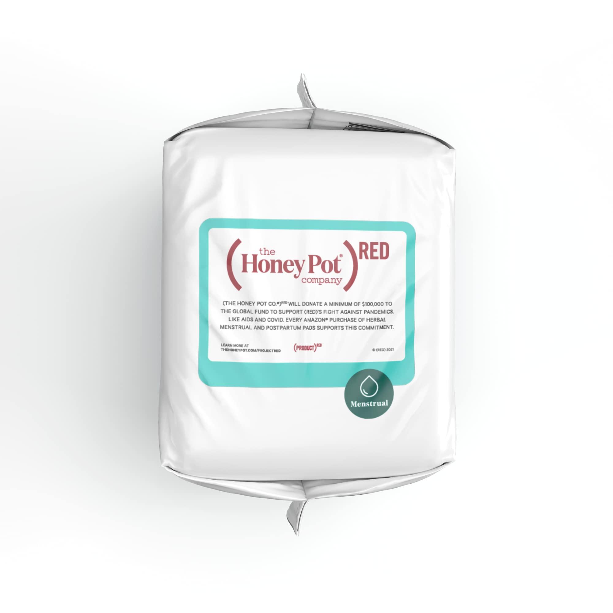 The Honey Pot The Honey Pot Company Clean Cotton Super Absorbency Pads, Herbal-Infused Pads with Wings, Plant-Derived Feminine & Menstrual Care  (Product) RED  16 ct.