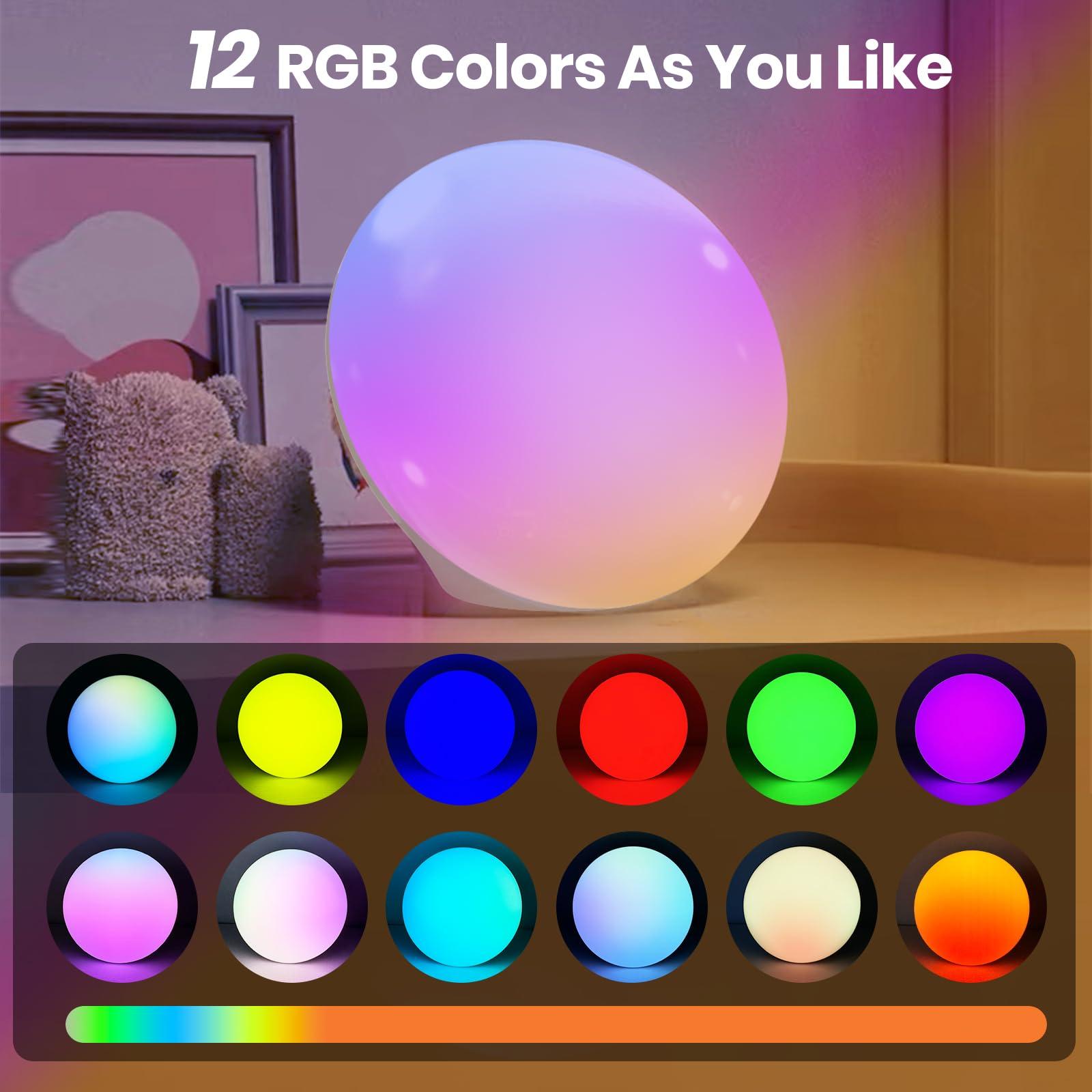 LASTAR LASTAR Sun Lamp, 10,000 Lux Sunlight Lamp with 4 Color Temperatures & 5 Brightness & 1H Timer, 12 RGB Colors Touch Control with Memory Function