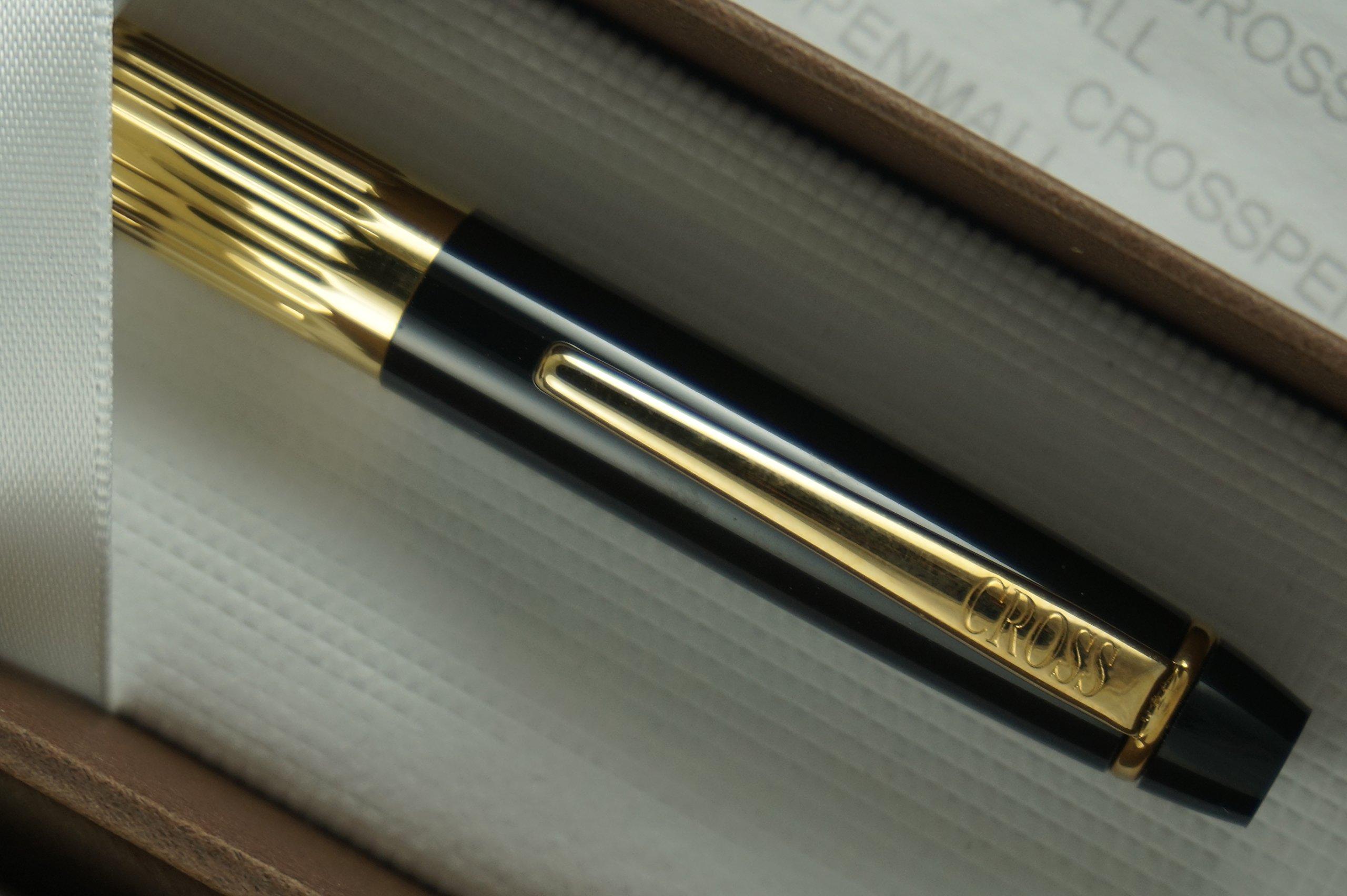 CROSS Cross Made in The USA Limited Edition Executive Series Metropolis Black and 22k Gold Rollerball Pen, Made in Lincoln, RI, USA