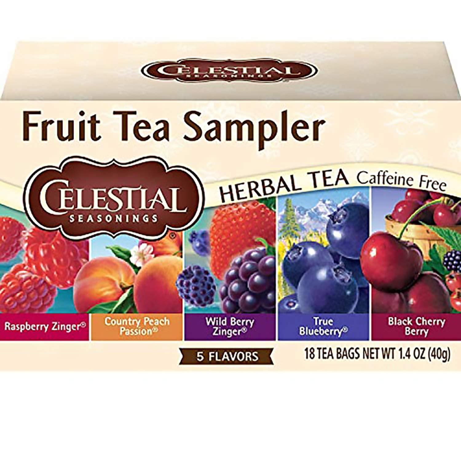 Celestial Seasonings Celestial Seasonings Herbal Tea, Fruit Tea Sampler, 18 Count