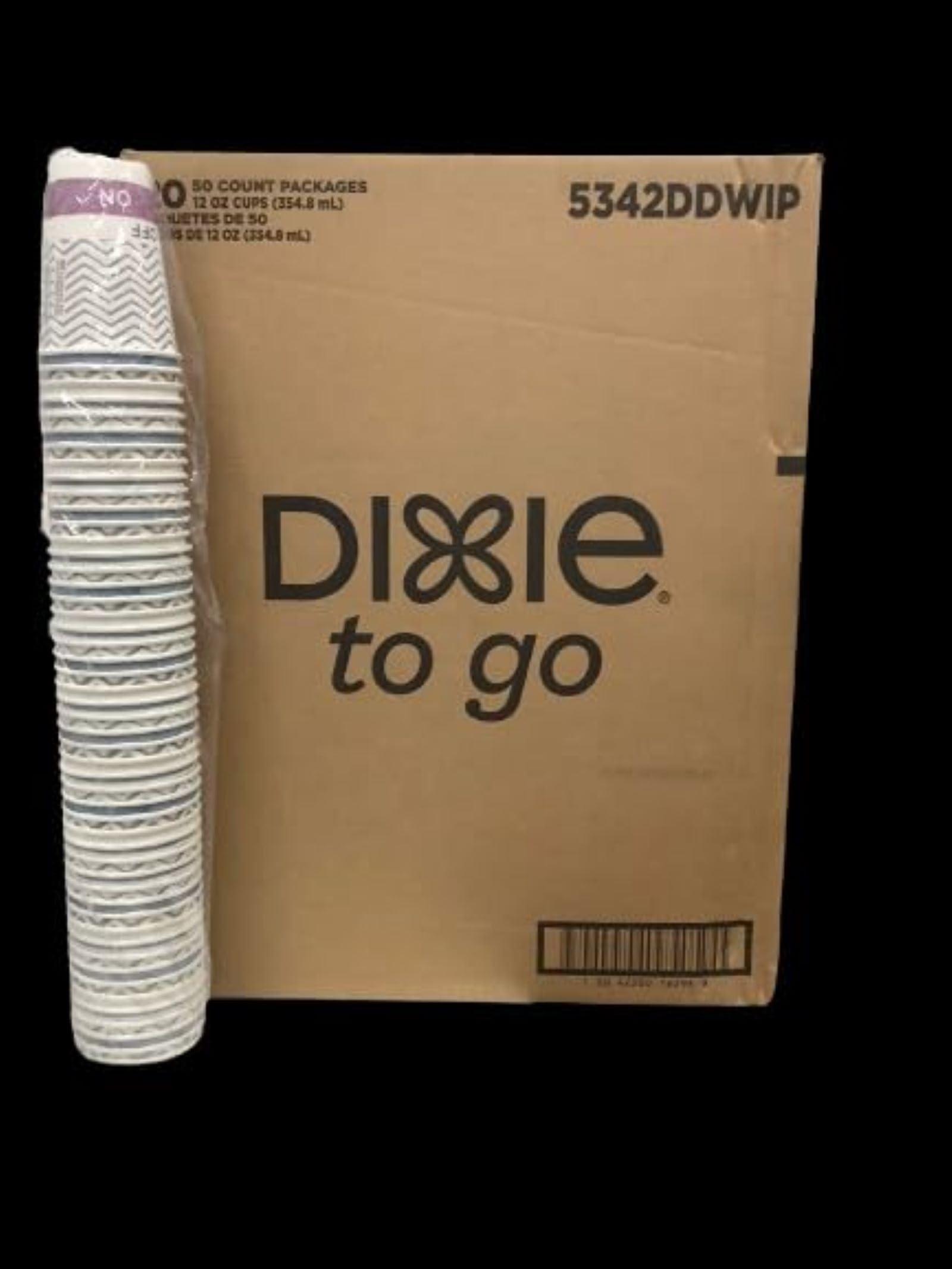 Dixie Dixie to Go Georgia Pacific Hot Beverage Cups PerfecTouch 12 oz Insulated Paper Hot coffee Cup ( modern design ) [1000 cups] (12 oz) (12 oz 1m, 1000, Count)