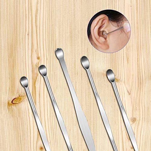 SourceTon 9 Pcs Ear Pick Earwax Removal Kit, SourceTon Ear Cleansing Tool Set, Ear Curette Ear Wax Remover Tool with a Cleaning Brush and Storage Box