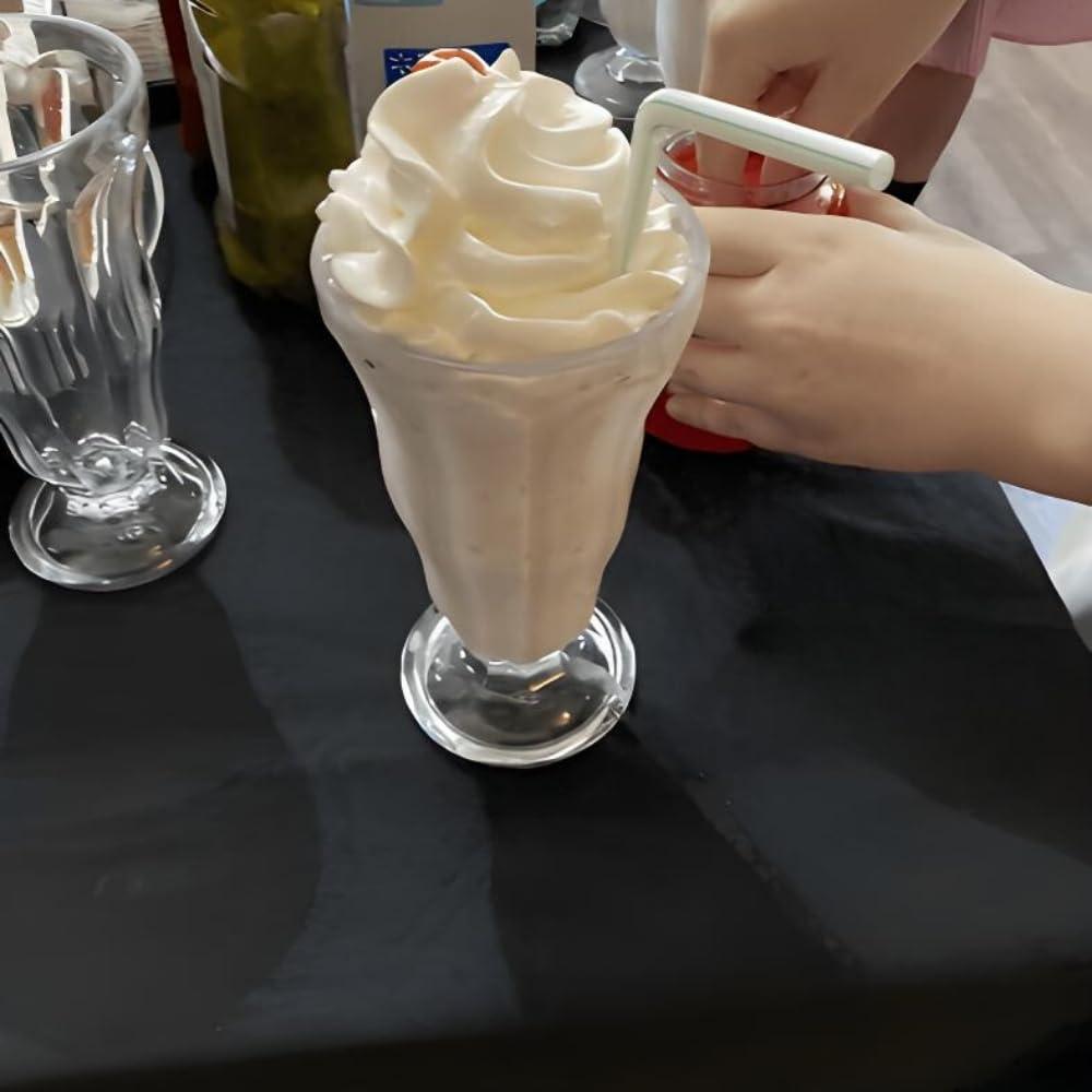 Fun Express Fun Express Soda Fountain Plastic Cups, Set of 6 Premium Sundae Glasses - 50's Party Supplies and Nostalgic Decor