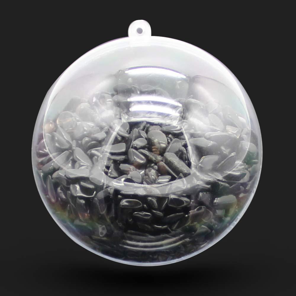 Orientrea Orientrea 1.1lb Natural Crushed Obsidian Crystal Tumbled Chips-Healing Crystals Chips Bulk, Crushed Crystal Gemstones for Crafts, Beautiful Package for Gift (Obsidian)