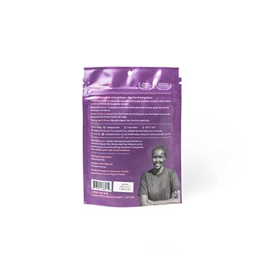 JusTea JusTea PURPLE LEAF TEA | Loose Leaf Purple Tea | Recyclable Refill Pouch | 40+ Cups (2.1oz) | Low Caffeine | Award-Winning | Fair Trade | Non-GMO