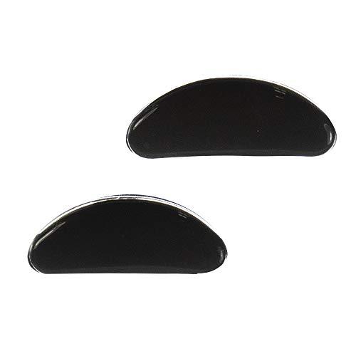 GMS Optical GMS Optical® Premium Silicone 3M Adhesive Half Moon Nose Pads 13mm x 6mm - Ideal for Smaller Frames (5 Pair) (Black)