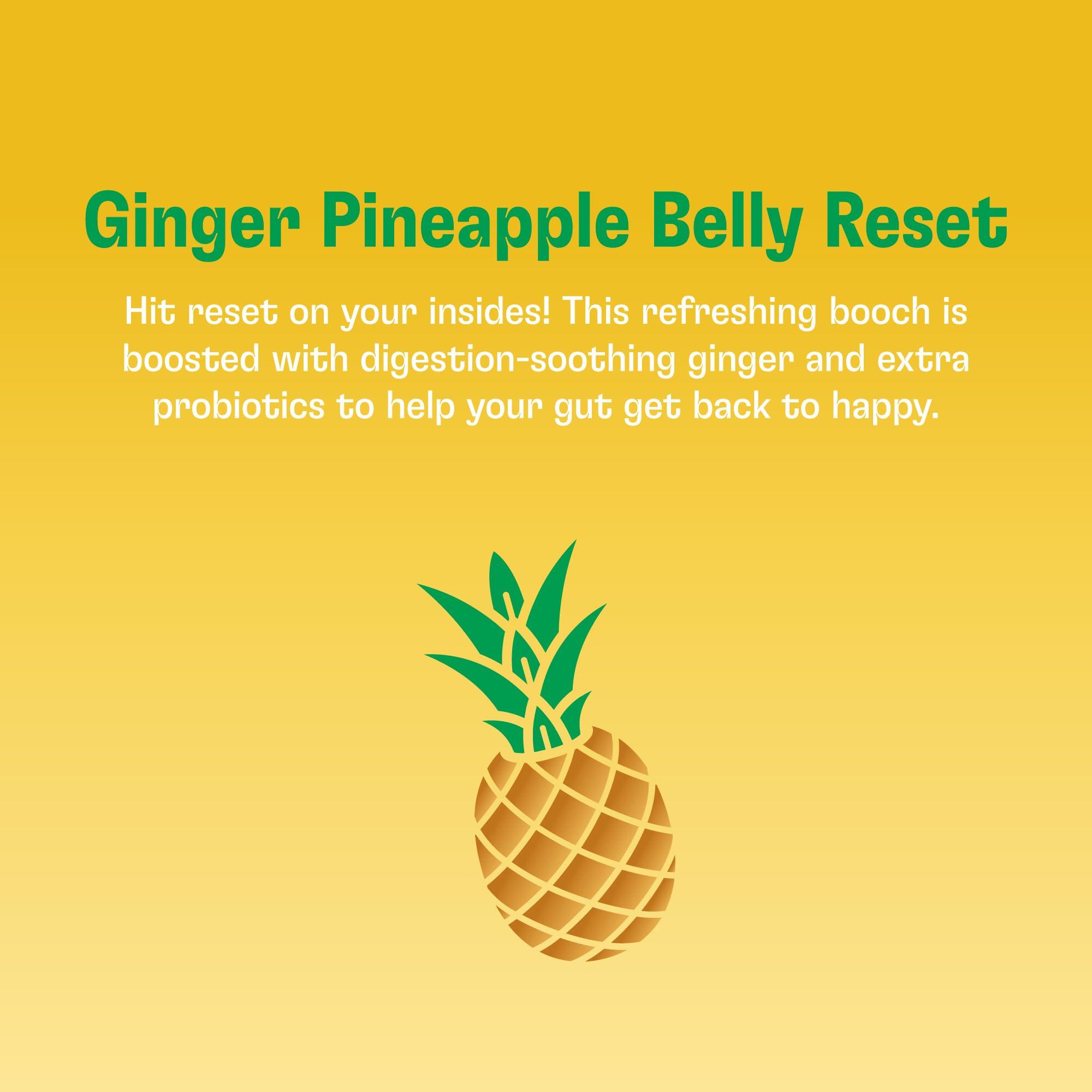 Health-Ade Health-Ade Kombucha Tea Organic Drink, Fermented Tea with Living Probiotics, Detoxifying Acids, Supports Gut Health, Non-GMO, Vegan, Gluten Free, 12 Pack (16 Fl Oz Bottles), Ginger Pineapple Belly Res