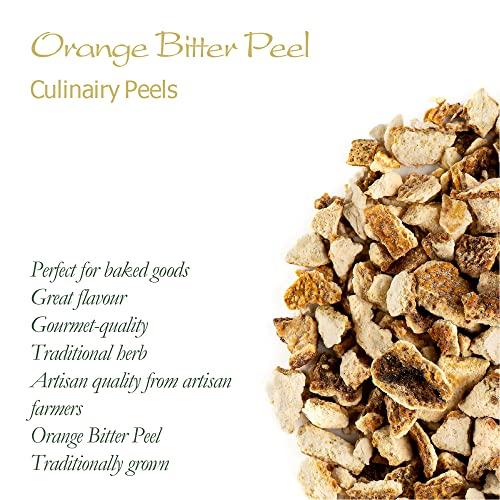 Valley of Tea Bitter Orange Peel Organic Zest - Orange Bitters Orange Zest For Baking Dry Orange Peel Dried Zest Dehydrated Oranges Dried Orange Peel Dried Bitter Orange Dried Orange Peel Bitter 100g